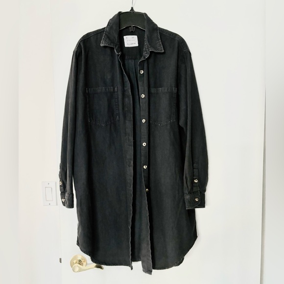 PULL&BEAR Denim Shirt Dress - Picture 3 of 5